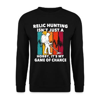 Relic Seeker Metal Detector - Unisex Sweatshirt - black - Front - Alina (178cm) & Michal (187cm)