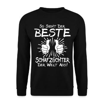 Best Sheep Farmer - Unisex Sweatshirt - black - Front - Alina (178cm) & Michal (187cm)