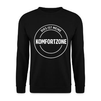 Dies ist meine Komfortzone - Unisex Pullover - Schwarz - Vorne - Alina (178cm) & Michal (187cm)
