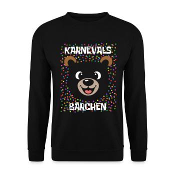 Carnival Bears | Big Face Costume Disguise - Unisex Sweatshirt - black - Front - Alina (178cm) & Michal (187cm)