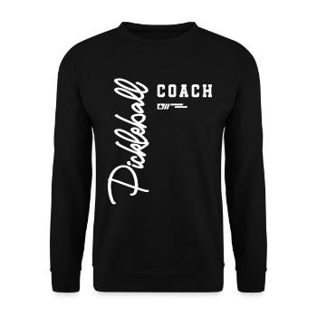 Pickleball Coach Classic Court für Ausbilder - Unisex Pullover - Schwarz - Vorne - Alina (178cm) & Michal (187cm)