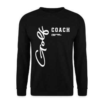 Golf Coach Classic Course Design for Instructors - Unisex Sweatshirt - black - Front - Alina (178cm) & Michal (187cm)