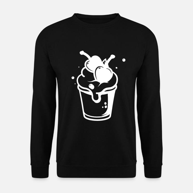 Eisbecher Zeichnung - Unisex Pullover - Schwarz