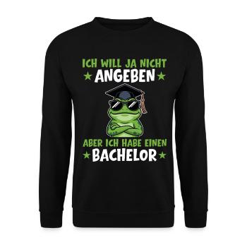 Examen de licence a réussi le diplôme de grenouille - Sweat-shirt Unisexe - noir - Devant - Alina (178cm) & Michal (187cm)
