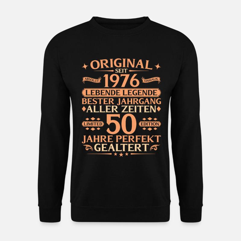 50. Geburtstag Absolut Einmalig 1976 Jahrgang - Unisex Pullover - Schwarz