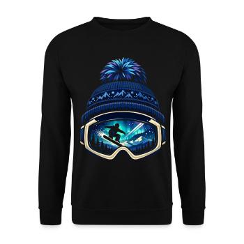 Süße Apres Ski Sprüche Lustig Skifahrer Geschenk - Unisex Pullover - Schwarz - Vorne - Alina (178cm) & Michal (187cm)