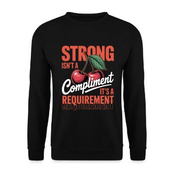 Women's Day Strong Isn't A Compliment - Unisex Sweatshirt - black - Front - Alina (178cm) & Michal (187cm)
