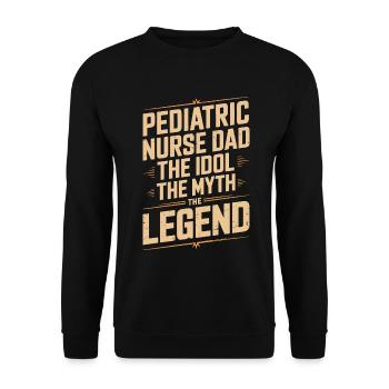 Père infirmier pédiatrique L’idole L’infirmière Mythe Enfants - Sweat-shirt Unisexe - noir - Devant - Alina (178cm) & Michal (187cm)
