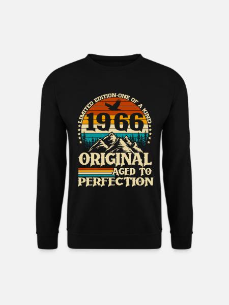 Original 1966 Vintage Retro födelsedagspresent - Unisextröja - svart