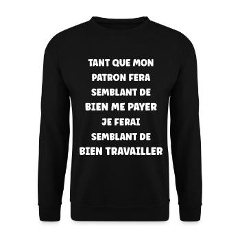 Pretending to work - Unisex Sweatshirt - black - Front - Alina (178cm) & Michal (187cm)