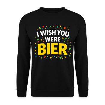 J’aimerais que tu sois une bière - Sweat-shirt Unisexe - noir - Devant - Alina (178cm) & Michal (187cm)
