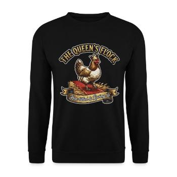 Le groupe de reines Poule Titrée et Adore Ça Hein - Sweat-shirt Unisexe - noir - Devant - Alina (178cm) & Michal (187cm)
