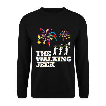 The Walking Jack Feuerwerkparty - Unisex Pullover - Schwarz - Vorne - Alina (178cm) & Michal (187cm)