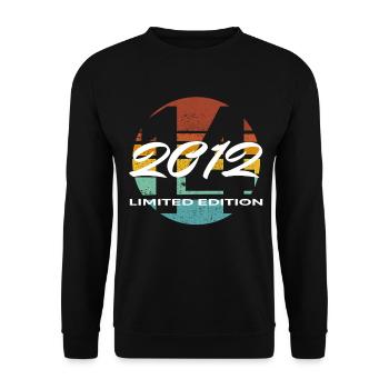 14th Birthday 2012 Boys and Girls Gift - Unisex Sweatshirt - black - Front - Alina (178cm) & Michal (187cm)