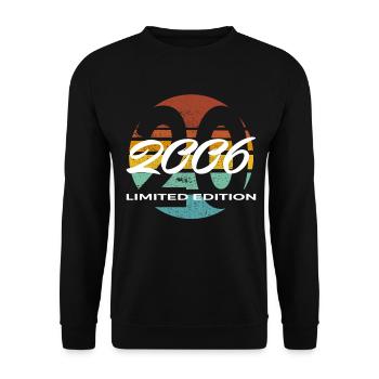 20th Birthday 2006 Gift for Men and Women - Unisex Sweatshirt - black - Front - Alina (178cm) & Michal (187cm)