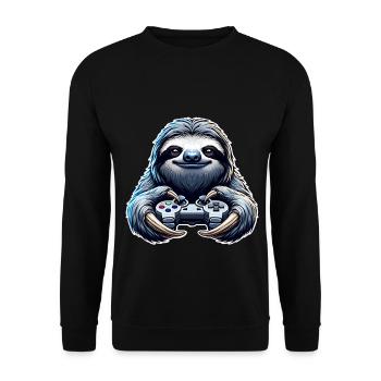 Gaming Faultier - Unisex Pullover - Schwarz - Vorne - Alina (178cm) & Michal (187cm)