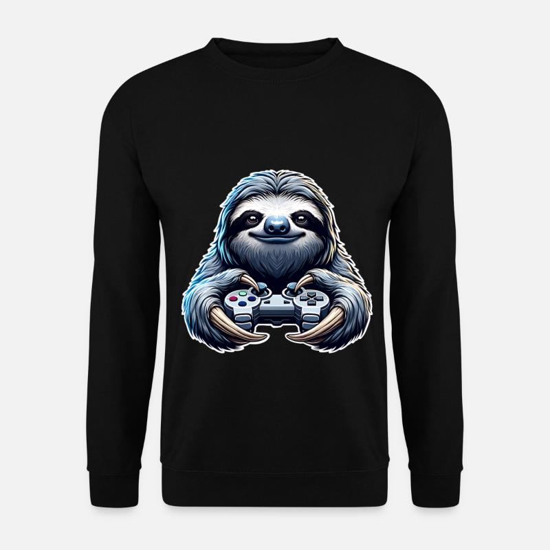 Gaming Sloth - Unisex Sweatshirt - black