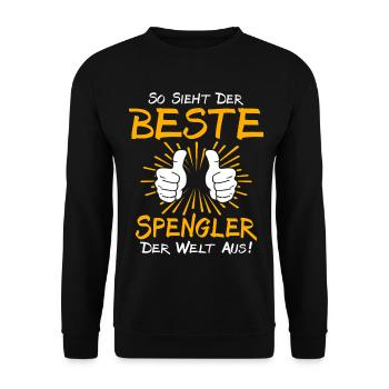 Spengler Geschenkidee - Unisex Pullover - Schwarz - Vorne - Alina (178cm) & Michal (187cm)