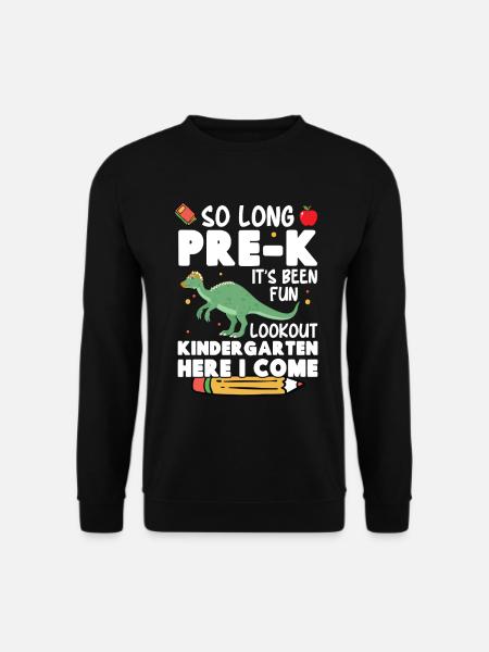 Dinosaur Kindergarten Costume with - Unisex Sweatshirt - black