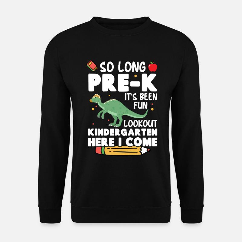 Dinosaur Kindergarten Costume with - Unisex Sweatshirt - black