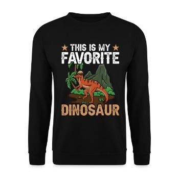  Pachycephalosaurus Dinosaur Plush Paleontology - Unisex Sweatshirt - black - Front - Alina (178cm) & Michal (187cm)