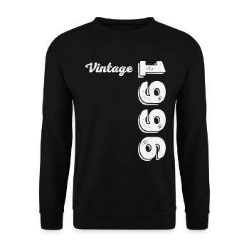 1996 Vintage Retro Geburtstagsgeschenk - Unisex Pullover - Schwarz - Vorne - Alina (178cm) & Michal (187cm)