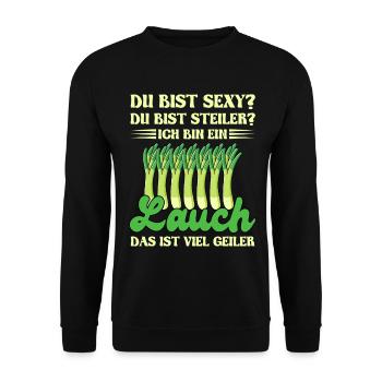Gewichtheber DU BIST SEXY DU BIST STEILER Lustiges - Unisex Pullover - Schwarz - Vorne - Alina (178cm) & Michal (187cm)