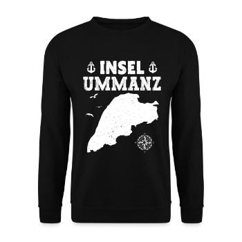 Ostsee Urlaub INSEL UMMANZ Lustiges - Unisex Pullover - Schwarz - Vorne - Alina (178cm) & Michal (187cm)