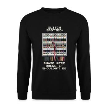 Phasenfehler gefunden | Verdrahtung Elektriker - Unisex Pullover - Schwarz - Vorne - Alina (178cm) & Michal (187cm)