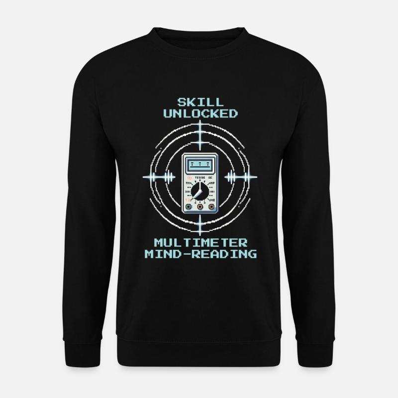 Multimeter-Mindreading | Messen Elektriker - Unisex Pullover - Schwarz