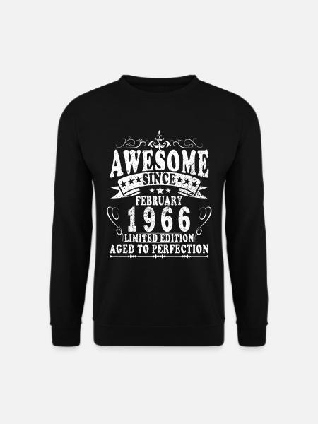 60e anniversaire 60 ans Février 1966 Vintage - Sweat-shirt Unisexe - noir