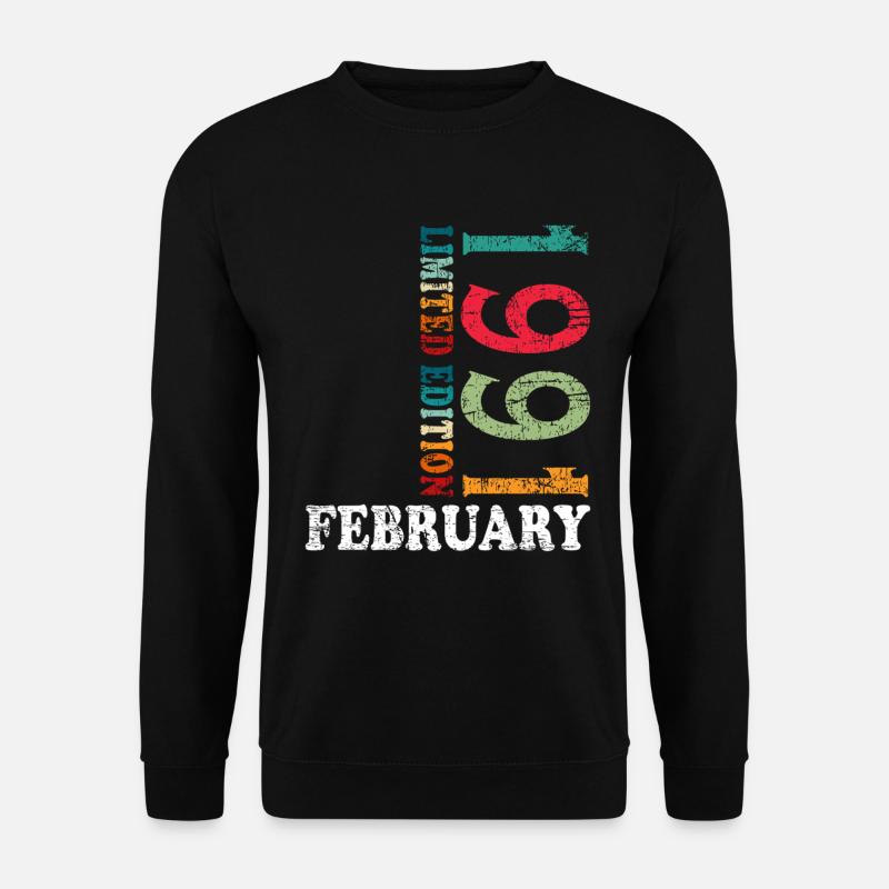 35e anniversaire février 1991 Millésime - Sweat-shirt Unisexe - noir
