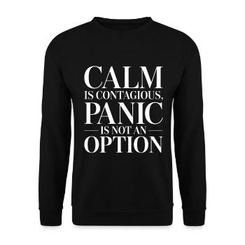 ICU Nurse Calm Is Contagious Acute Care Nurse - Unisex Sweatshirt - black - Front - Alina (178cm) & Michal (187cm)