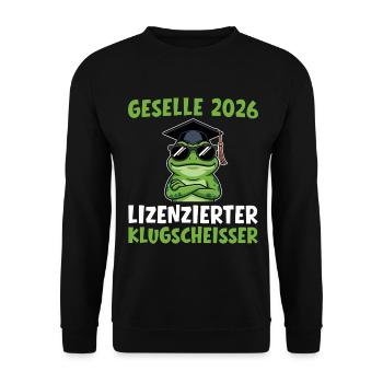 Journeyman 2026 Frog Passed Training Gift - Unisex Sweatshirt - black - Front - Alina (178cm) & Michal (187cm)