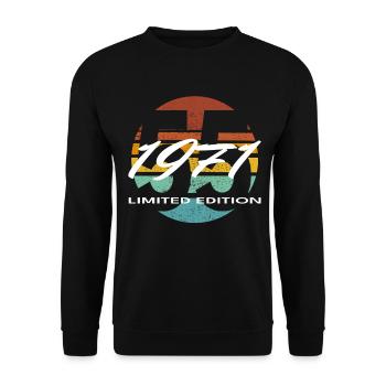 55e anniversaire 1971 cadeau pour hommes et femmes - Sweat-shirt Unisexe - noir - Devant - Alina (178cm) & Michal (187cm)
