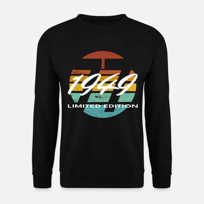 77. Geburtstag 1949 Geschenk für Männer und Frauen - Unisex Pullover - Schwarz