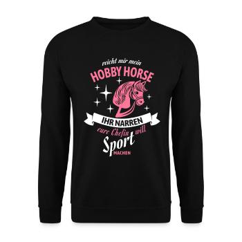 Hobby Horse Chefin Sport-Statement - Sweat-shirt Unisexe - noir - Devant - Alina (178cm) & Michal (187cm)