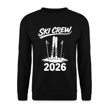 SKI CREW Winter holiday and après-ski outfit - Unisex Sweatshirt - black - Front - Alina (178cm) & Michal (187cm)