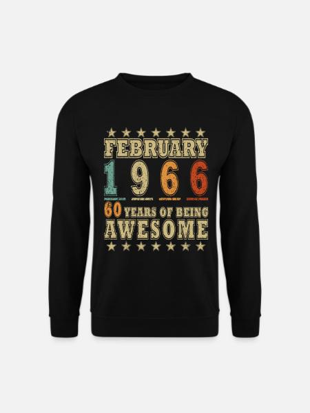 Geburtstag Februar 1966 Geschenk Vintage Limited - Unisex Pullover - Schwarz