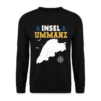 Ostsee Urlaub INSEL UMMANZ Lustiges - Unisex Pullover - Schwarz - Vorne - Alina (178cm) & Michal (187cm)