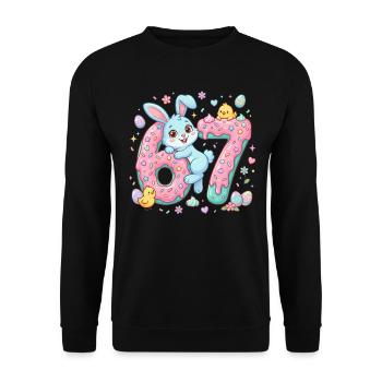 67 Easter - Unisex Sweatshirt - black - Front - Alina (178cm) & Michal (187cm)