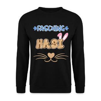 Carnival Bunny Costume Carnival Disguise - Unisex Sweatshirt - black - Front - Alina (178cm) & Michal (187cm)