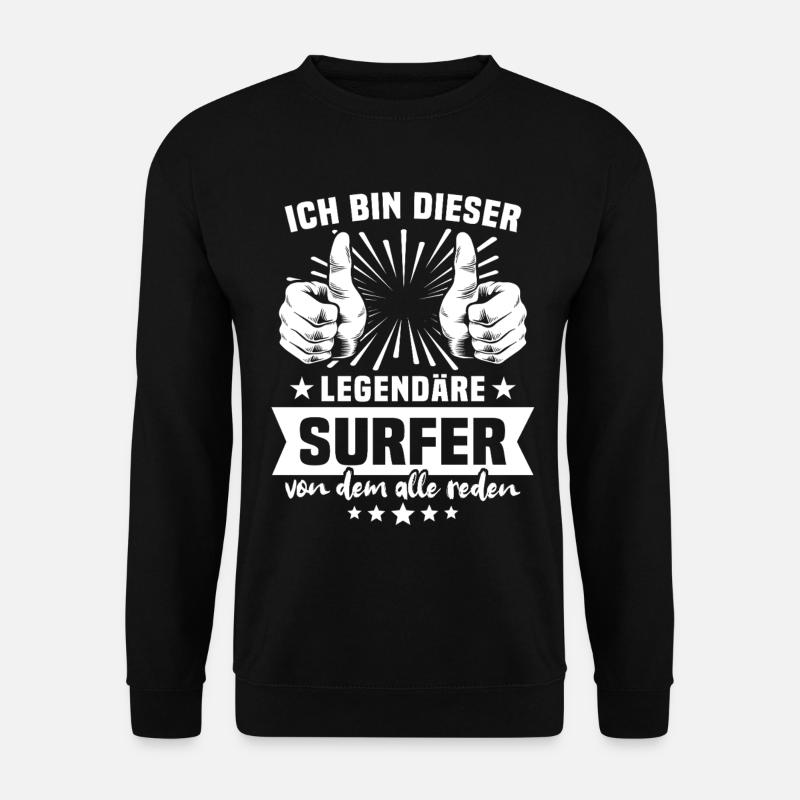 Légende du surfeur - Sweat-shirt Unisexe - noir