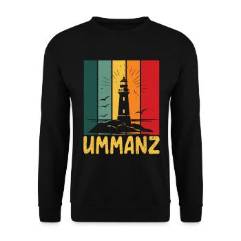 Baltic Sea Holiday ISLAND UMMANZ Fun - Unisex Sweatshirt - black - Front - Alina (178cm) & Michal (187cm)