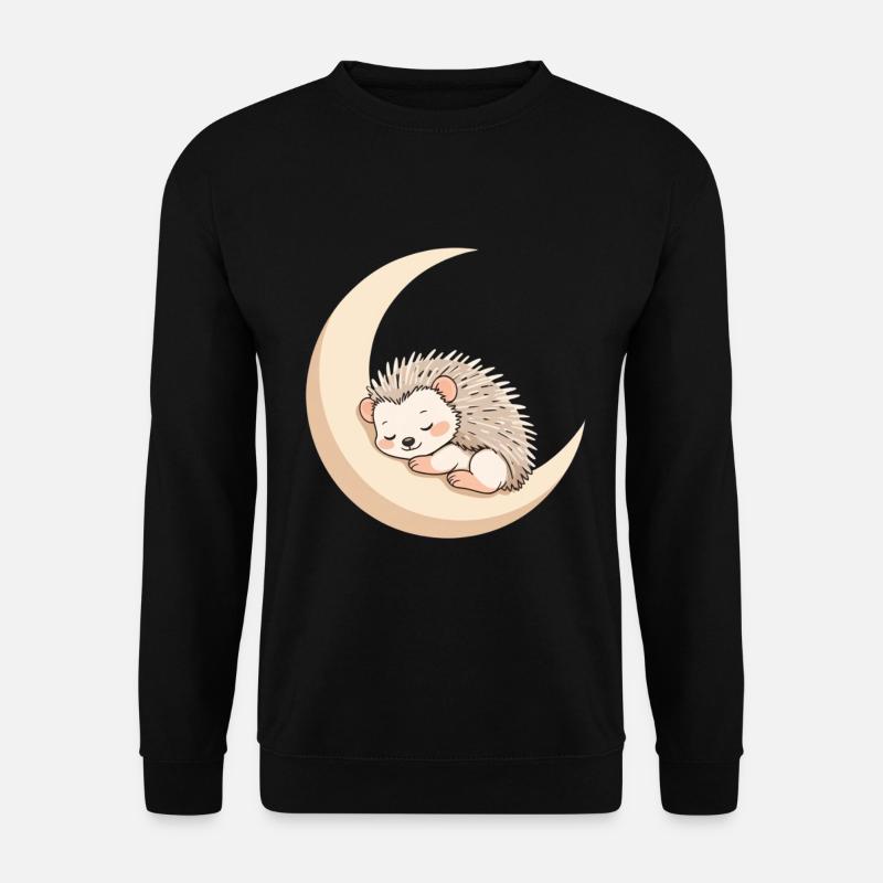 Moon Sleep Hedgehog - Unisex Sweatshirt - black