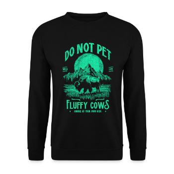 Les bisons vintage ne caressent pas les vaches duveteuses Bizons drôles - Sweat-shirt Unisexe - noir - Devant - Alina (178cm) & Michal (187cm)