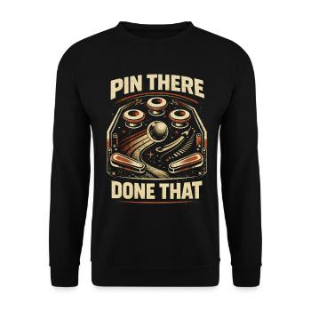 Pinball Pinball Pinball Joueur Il y a fait ça - Sweat-shirt Unisexe - noir - Devant - Alina (178cm) & Michal (187cm)