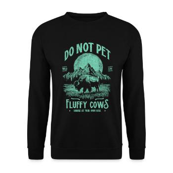 Les bisons vintage ne caressent pas les vaches duveteuses Bizons drôles - Sweat-shirt Unisexe - noir - Devant - Alina (178cm) & Michal (187cm)