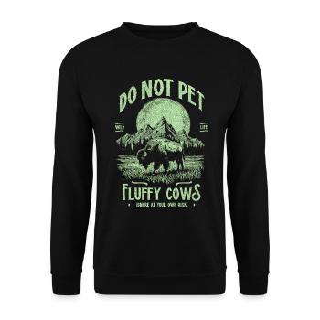 Les bisons vintage ne caressent pas les vaches duveteuses Bizons drôles - Sweat-shirt Unisexe - noir - Devant - Alina (178cm) & Michal (187cm)