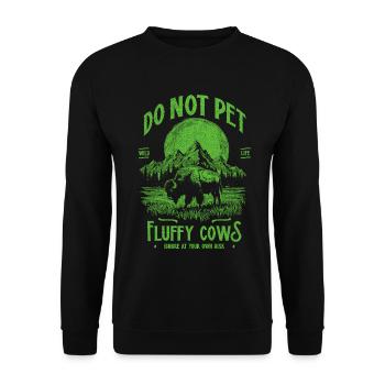 Les bisons vintage ne caressent pas les vaches duveteuses Bizons drôles - Sweat-shirt Unisexe - noir - Devant - Alina (178cm) & Michal (187cm)